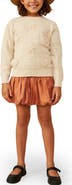 Hayden Girls Kids' Floral Appliqué Patch Knit Sweater