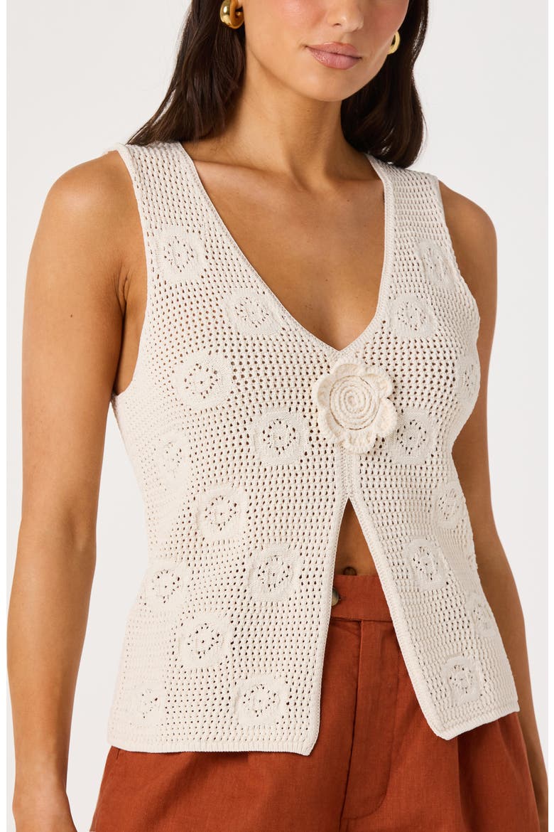 Maverick Crochet Tank, Alternate, color, CREAM