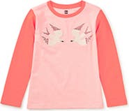 Tea Collection Embroidered Magpies Blocked Tee