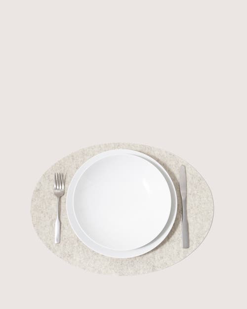 Graf & Lantz Graf Lantz Merino Wool Oval Placemat In Heather White