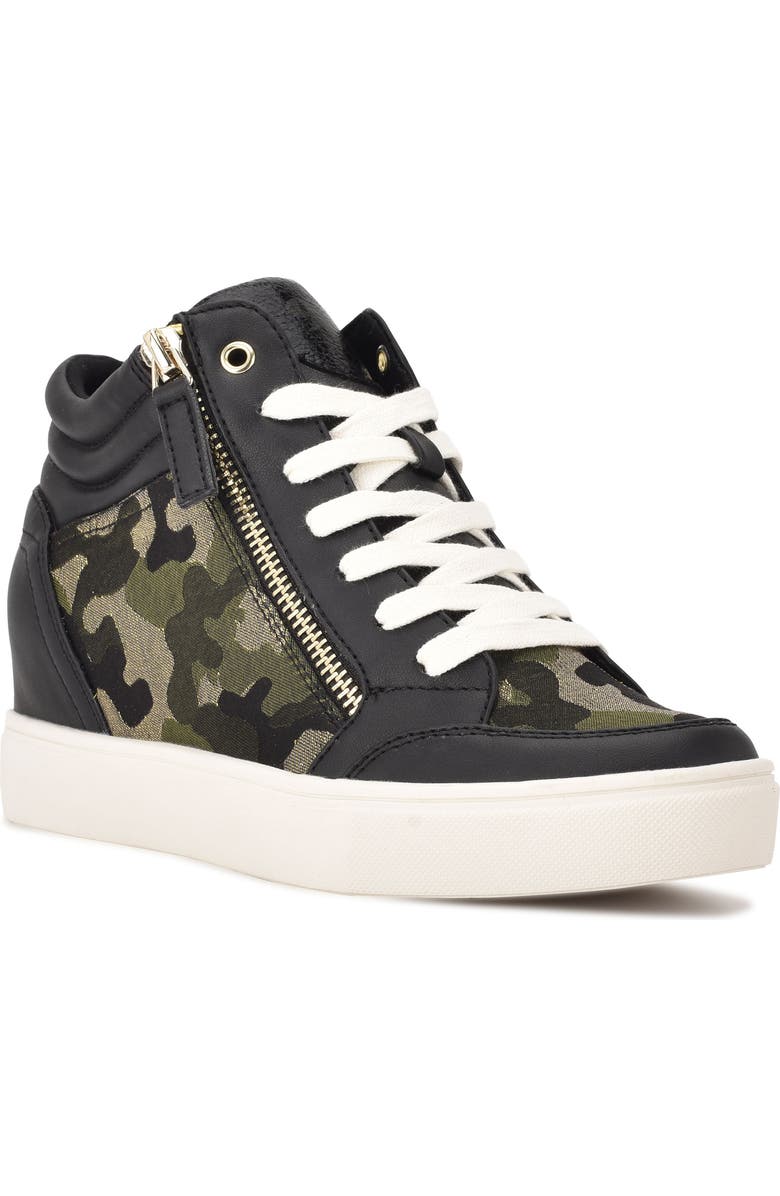 Nine West Tons Lace-Up Wedge Sneaker, Main, color,