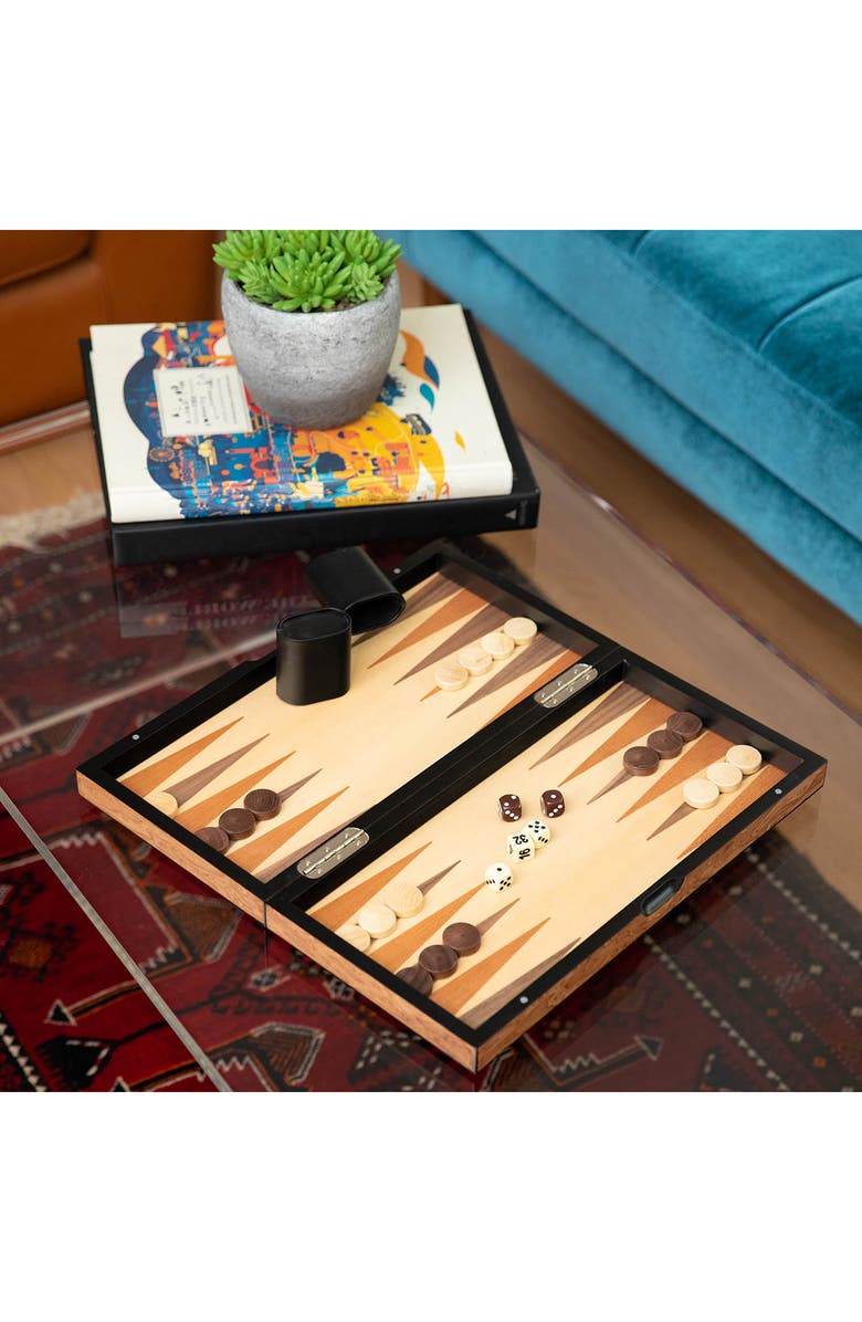 Bey-Berk Chess, Checkers & Backgammon Brown Multi-Game Set, Alternate, color, Brown