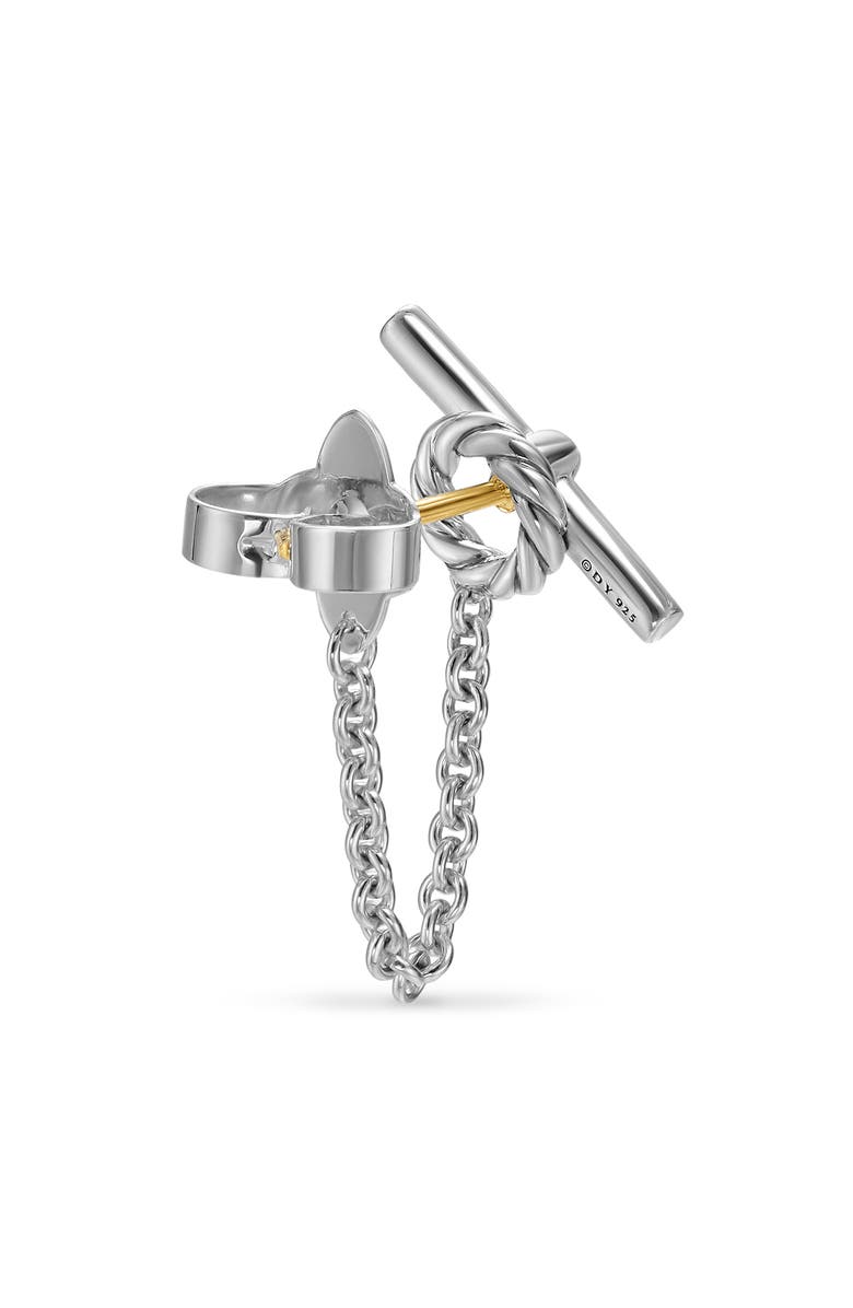 David Yurman Mercer<sup>®</sup> Petite Toggle Chain Stud Earrings in Sterling Silver with Diamonds, 38.2mm, Alternate, color, Diamond