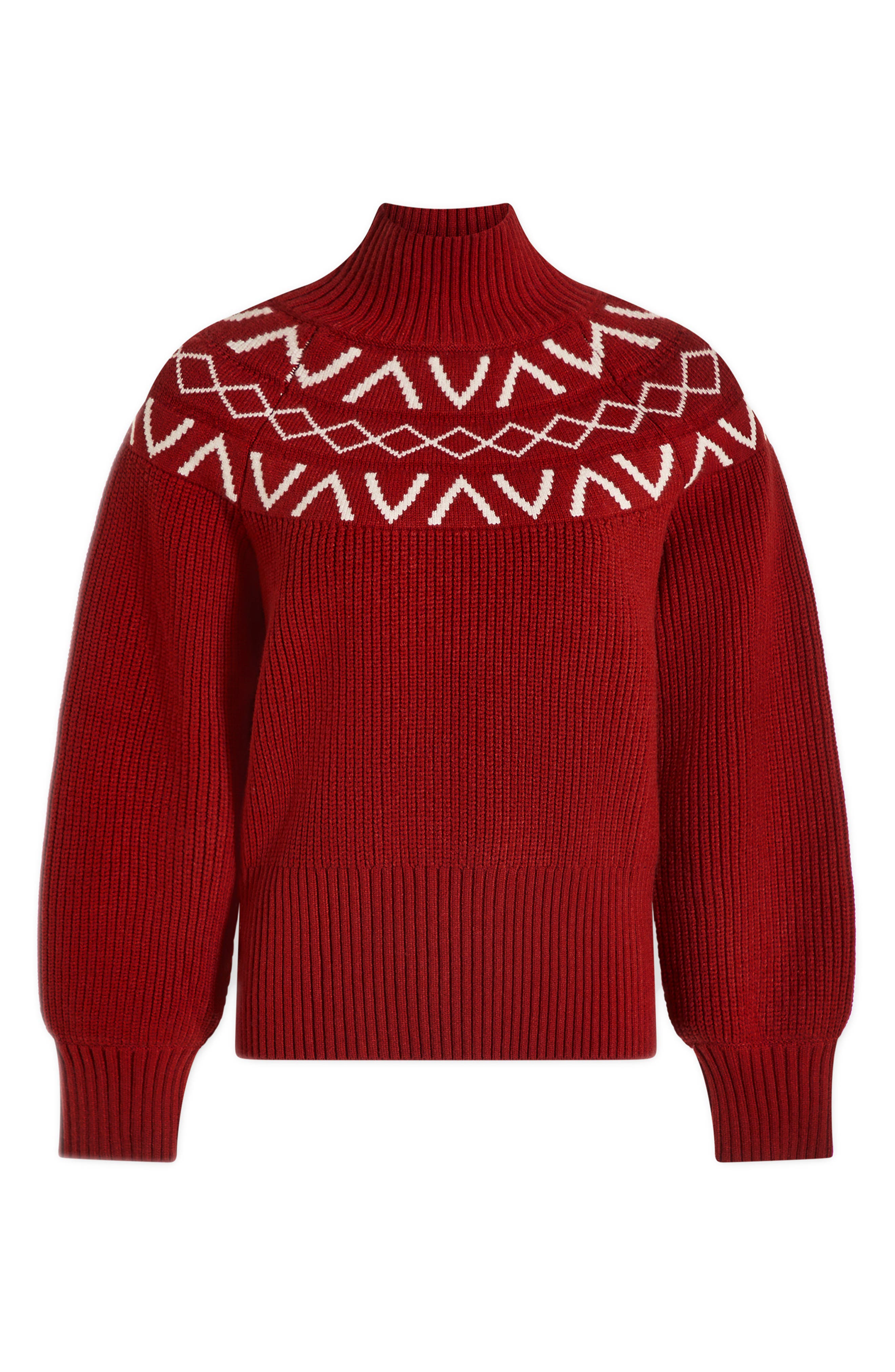 Marcie Fair Isle Mock Neck Sweater