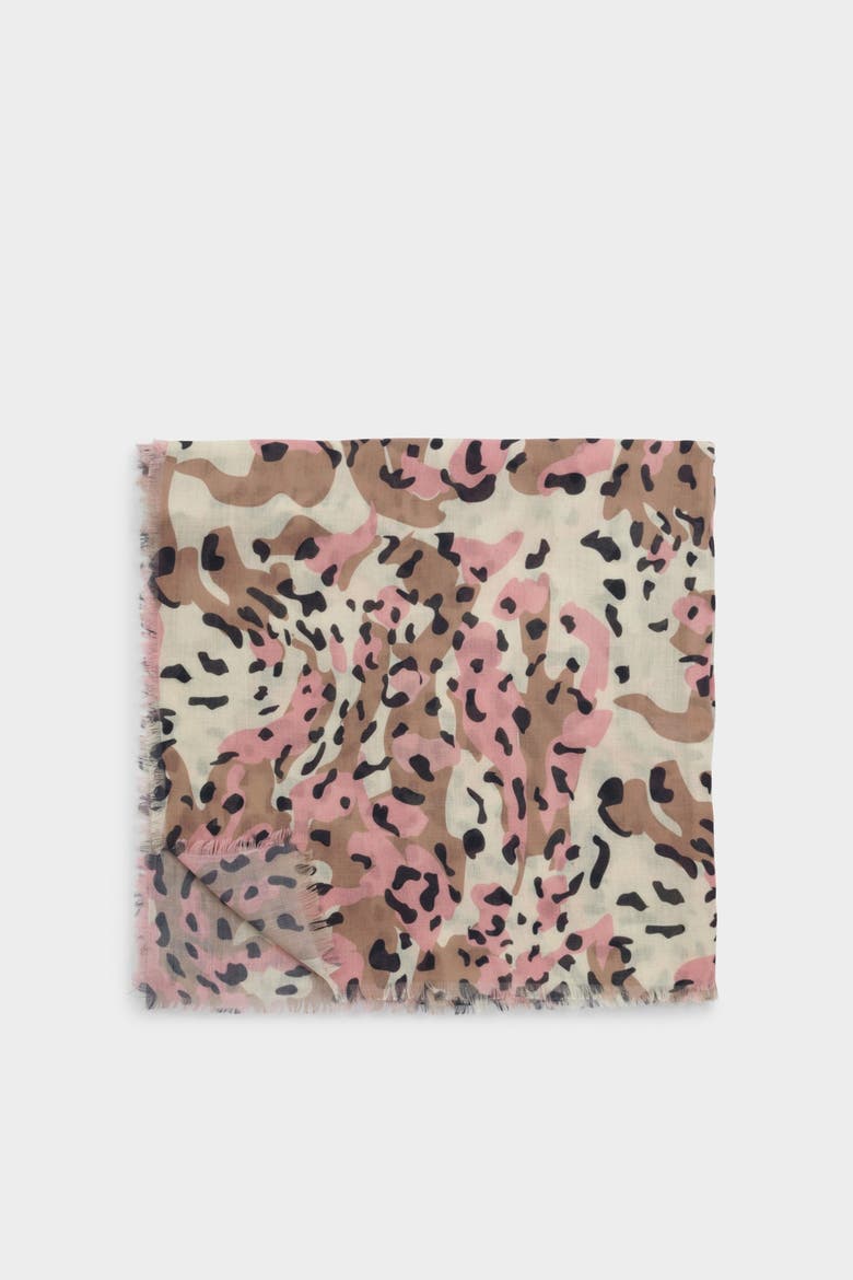 Tortoiseshell Printed Scarf, Main, color, PINK
