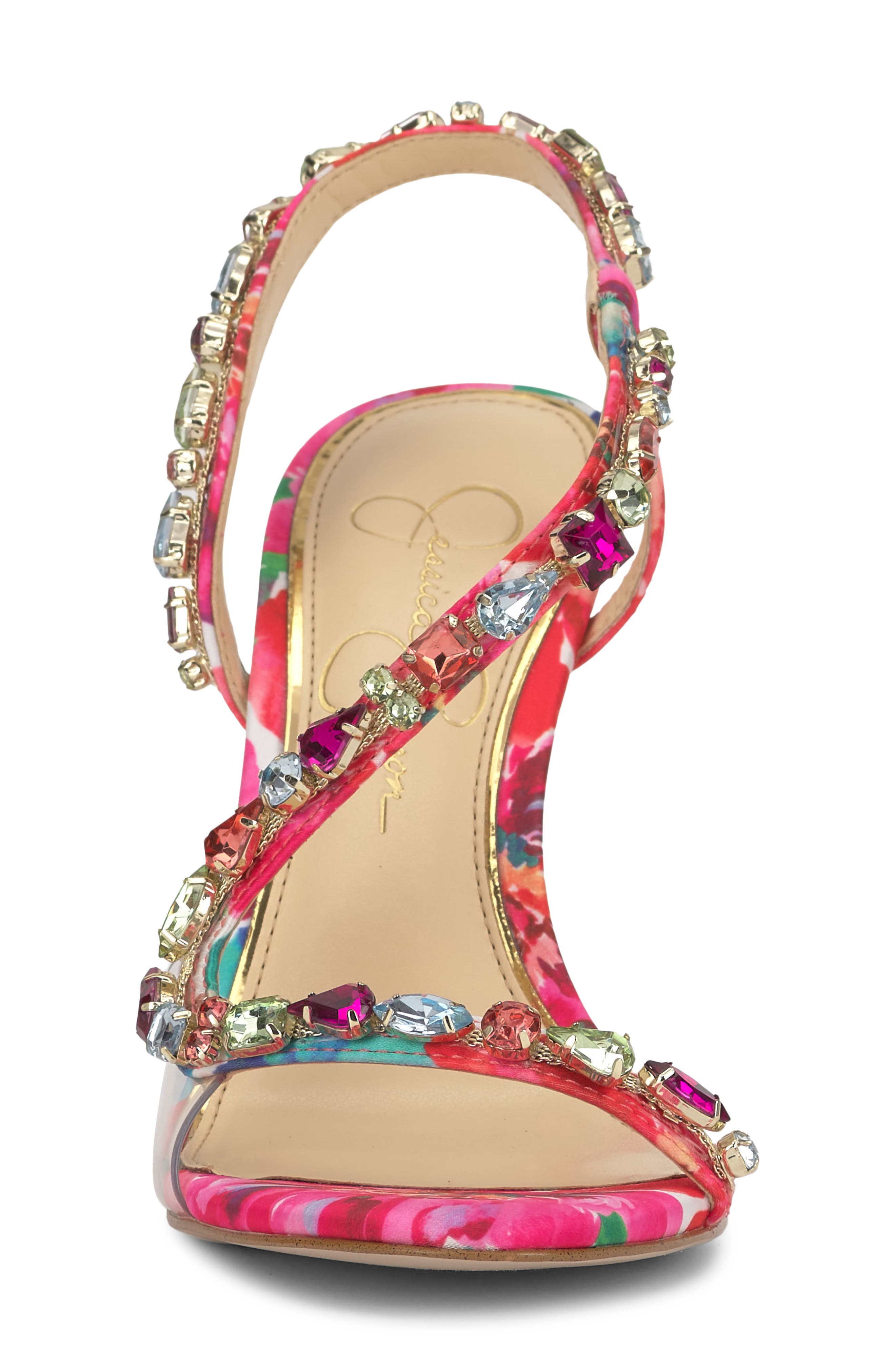 Jaycin Sandal, Alternate, color, BRIGHT PINK MULTI