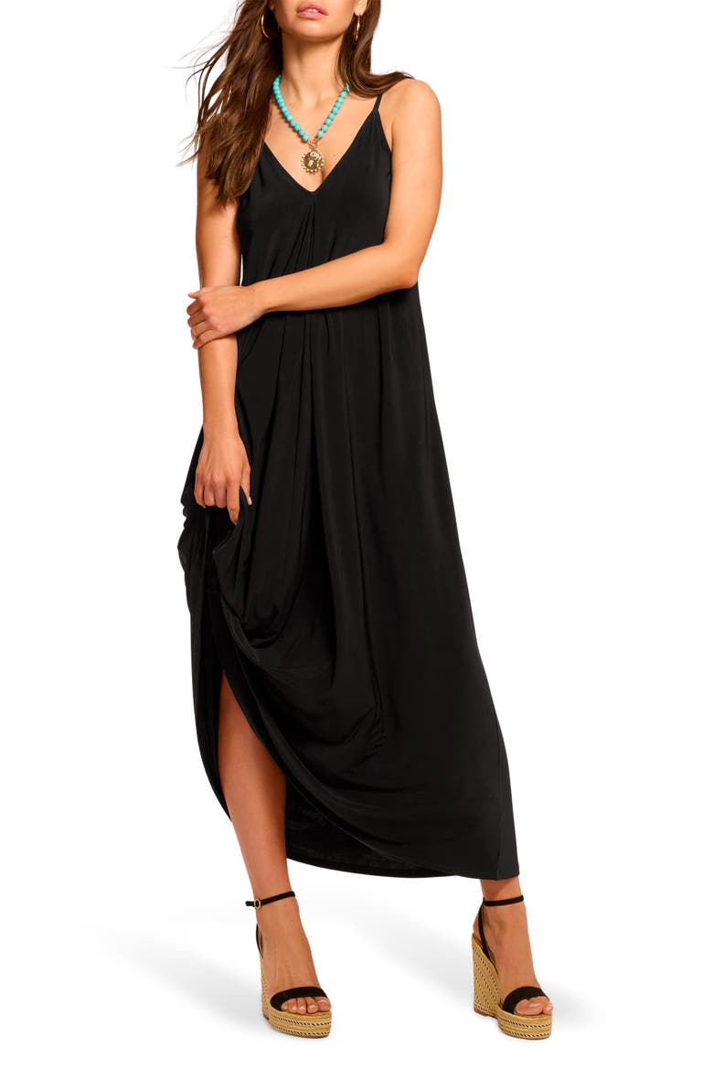 Clara Sleeveless Maxi Dress, Main, color, BLACK