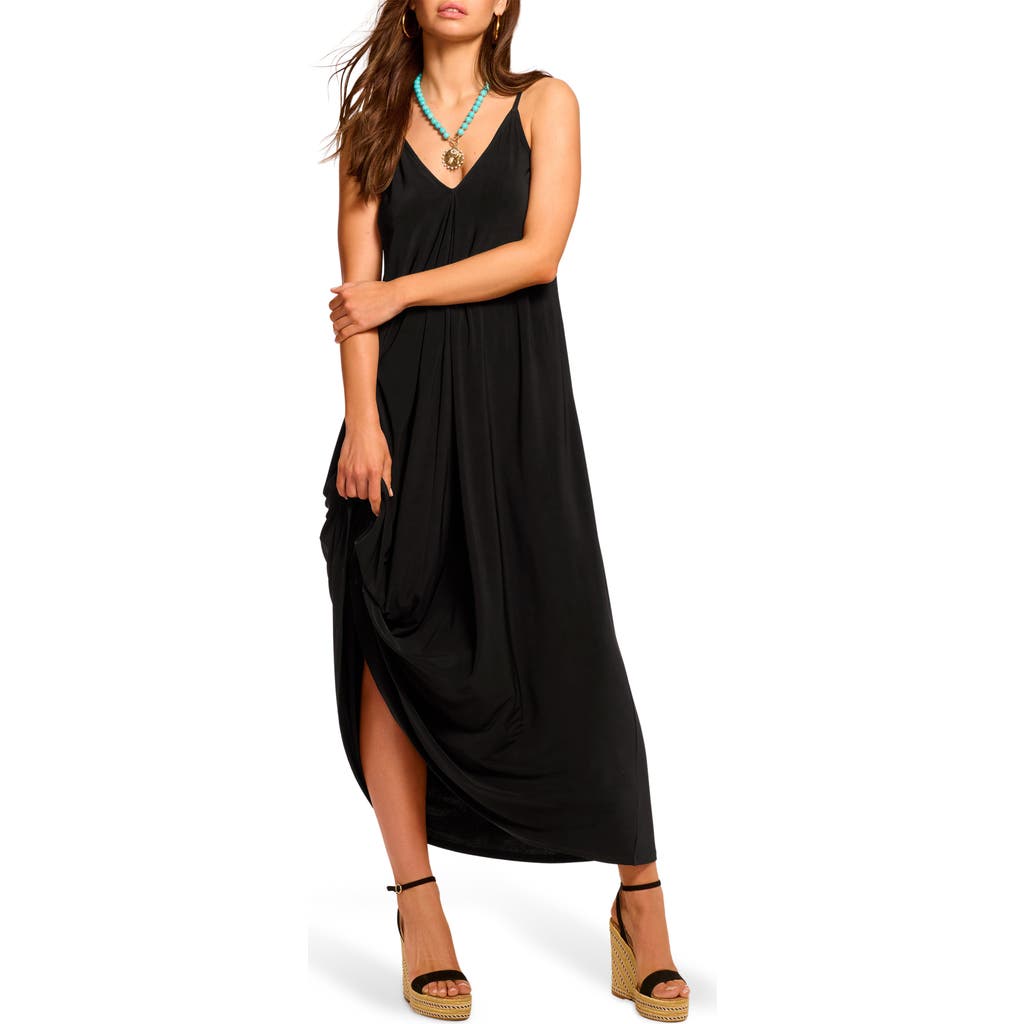 Ramy Brook Clara Jersey V-neck Maxi Dress In Black