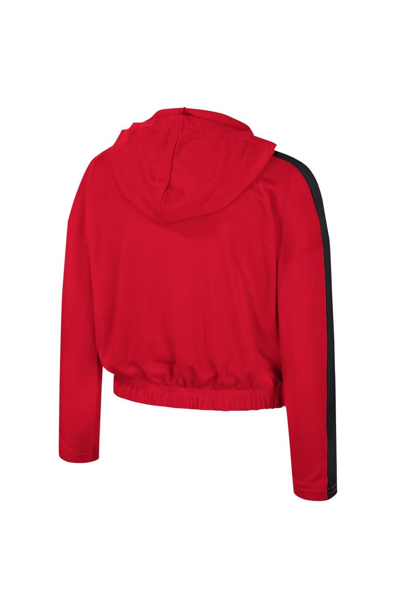 COLOSSEUM Girls Youth Colosseum Scarlet Nebraska Huskers Illumination Long Sleeve Hoodie T-Shirt, Alternate, color, 