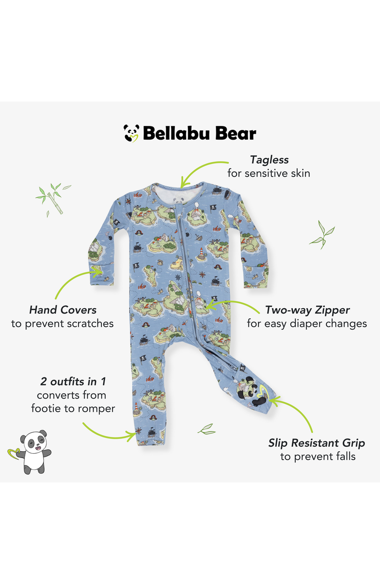 Bellabu Bear Baby Pirate Cove Convertible Footie, Alternate, color, Pirate Cove