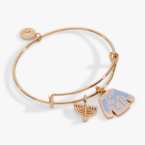 Hanukkah 'Let's get Lit" Ugly Sweater Bangle Bracelet