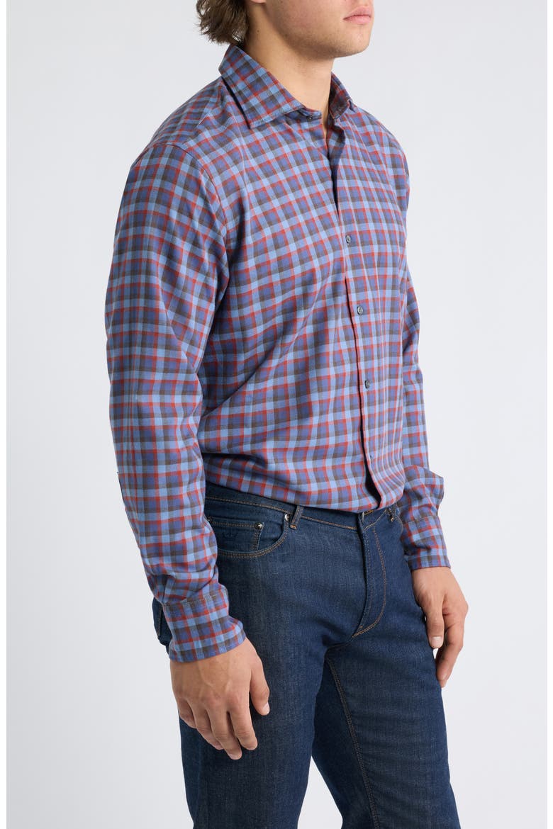 Theod Performance Flannel Sport Shirt, Alternate, color, CROWN BLUE