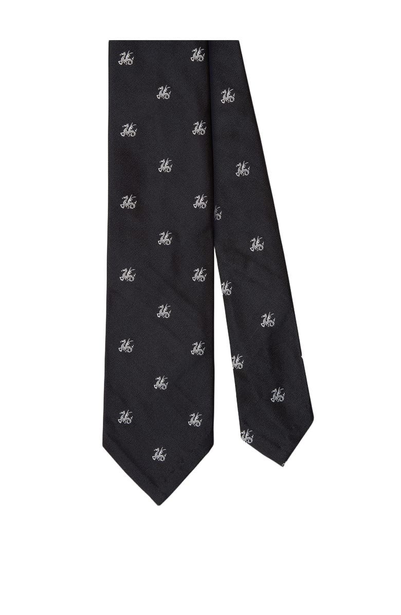 Robert Talbott Newman 7 Fold Dragon Necktie, Main, color, Navy