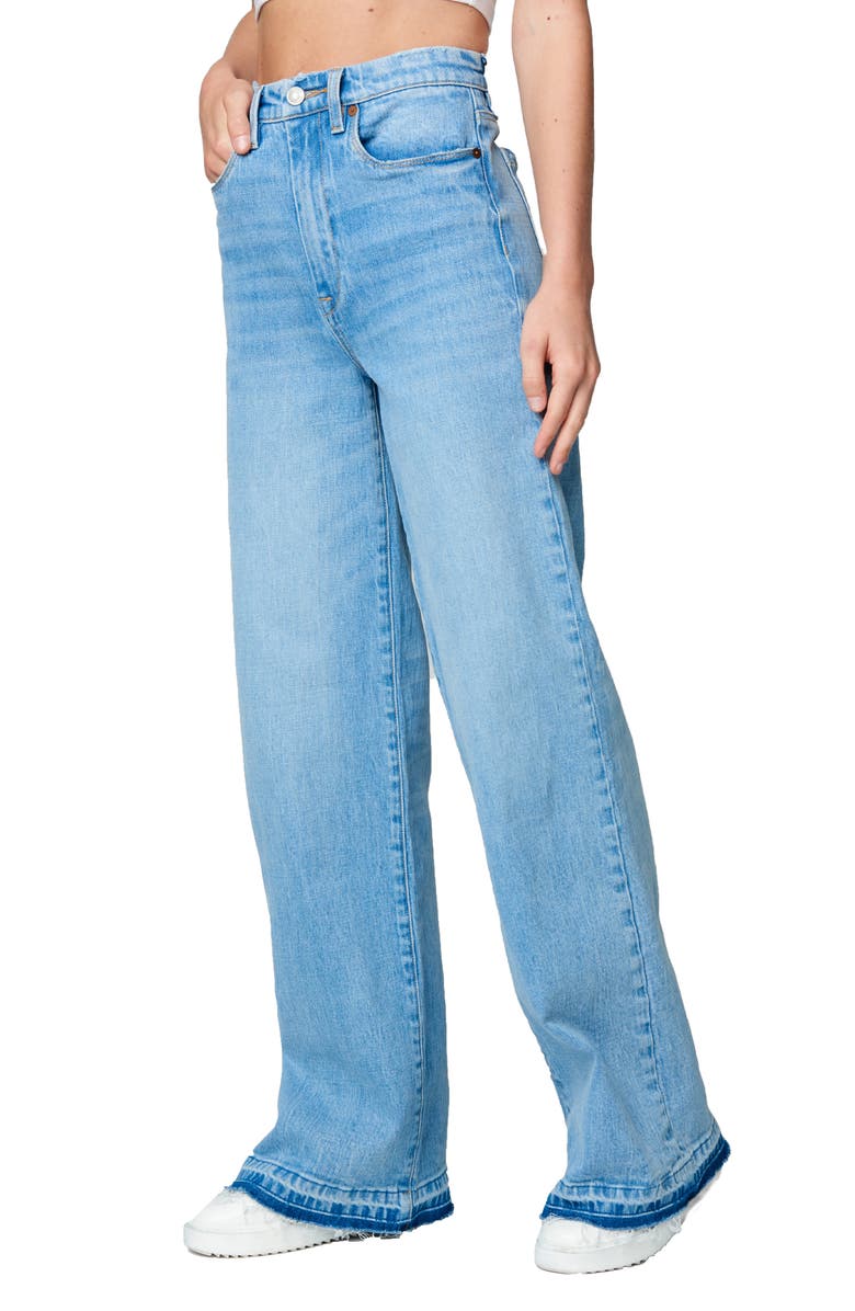 BLANKNYC The Franklin Rib Cage Release Hem Wide Leg Jeans, Alternate, color, 