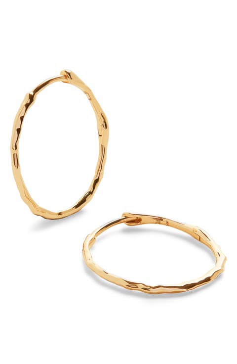 Siren Hammered Hoop Earrings
