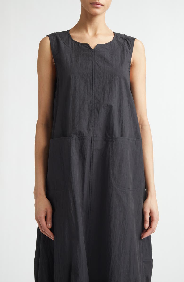 MELITTA BAUMEISTER Sleeveless Cotton & Nylon O-Line Dress, Alternate, color, Black