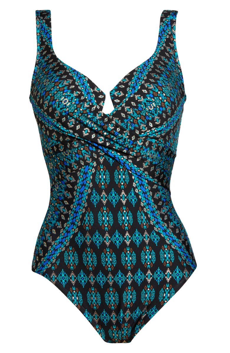 Miraclesuit<sup>®</sup> Amarna Escape Crisscross Underwire One-Piece Swimsuit, Alternate, color, 