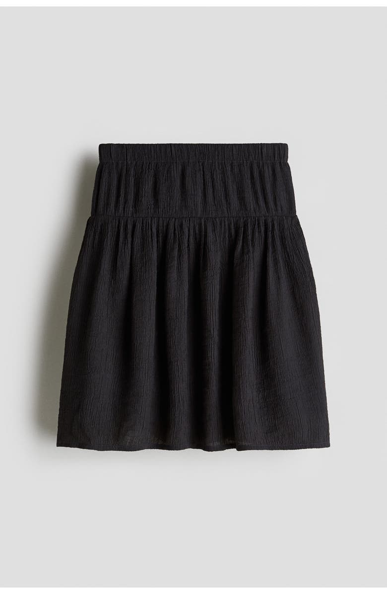 H&M Crinkled chiffon skirt, Main, color, Dark Gray
