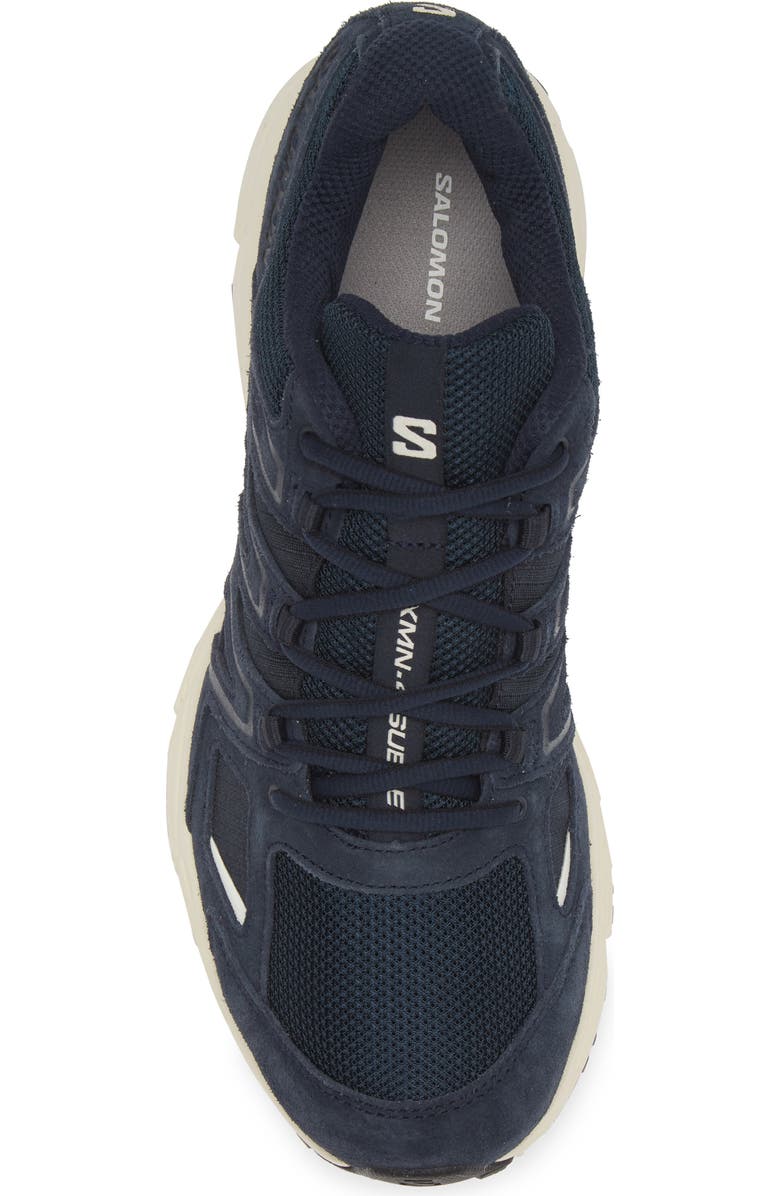 Salomon Gender Inclusive X-Mission 4 Sneaker, Alternate, color, Carbon/ Vanilla/ Aloe Wash