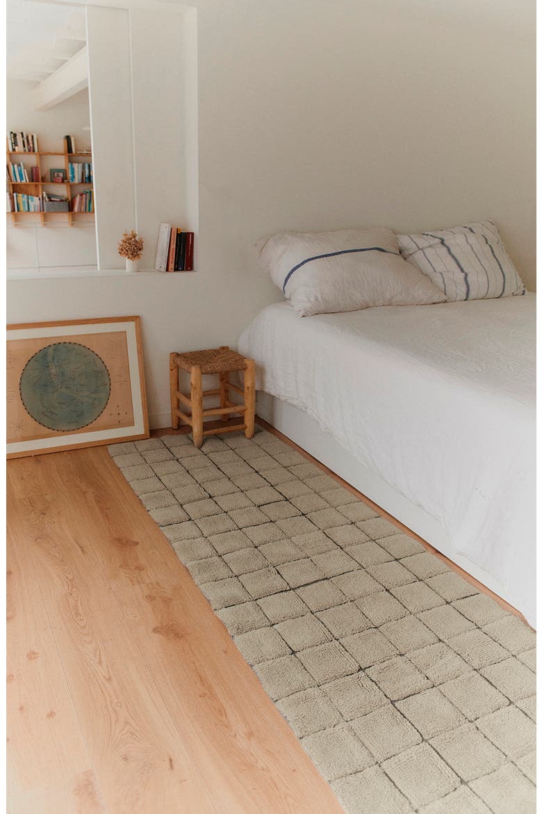 WoolableMosaic Washable Wool Rug, Alternate, color, SANDSTONE