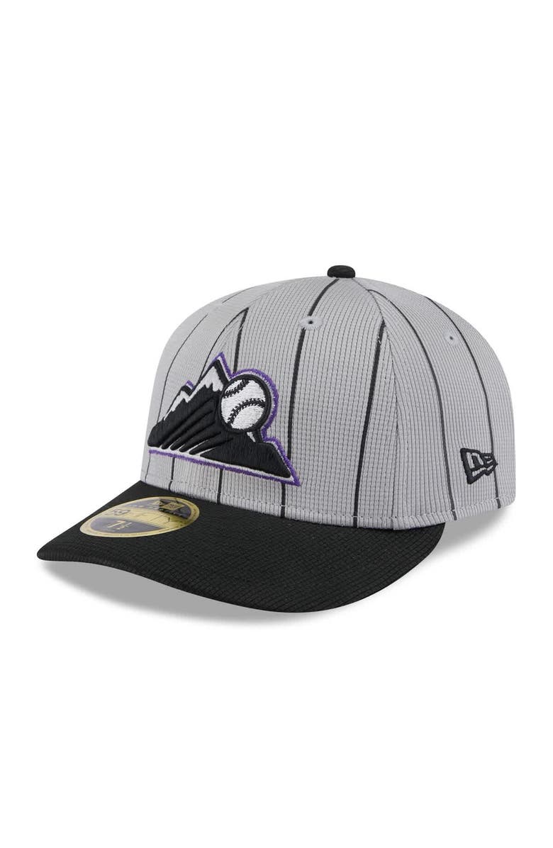 New Era Men's New Era  Gray/Black Colorado Rockies 2025 Batting Practice Low Profile 59FIFTY Fitted Hat, Alternate, color, 
