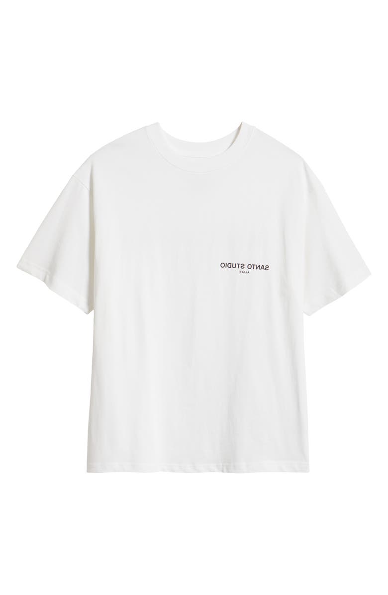 SANTO STUDIO Cotton T-Shirt, Main, color, White