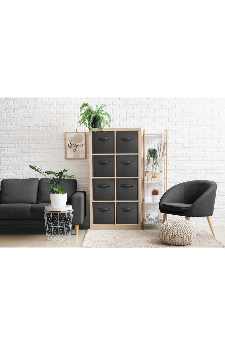 SORBUS 8-Pack Collapsible Storage Cubes, Alternate, color, Black