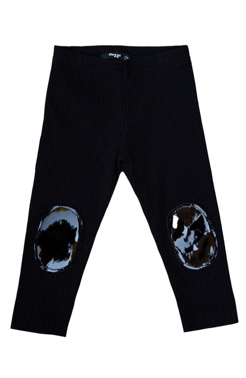 Noggiwear Ribbed Leggings Patent Patch In Black