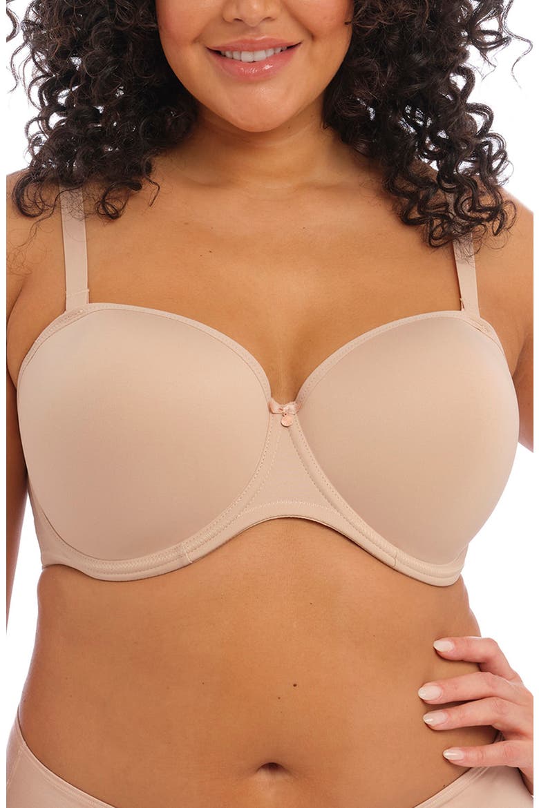 Smooth Full Figure Strapless Underwire Bra, Main, color, SAHARA