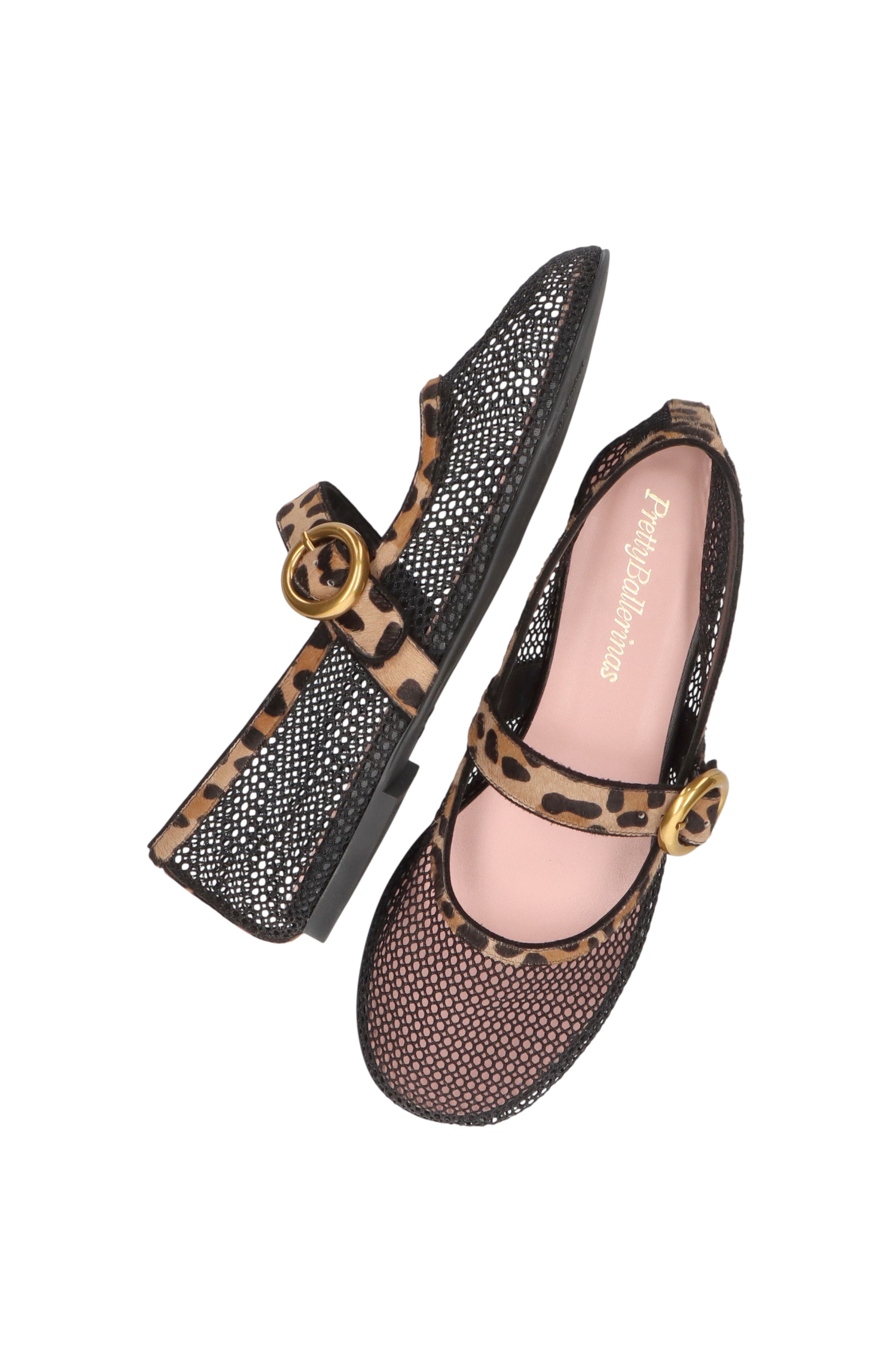 Pretty Ballerinas Mesh Buckle Mary Jane, Alternate, color, Black