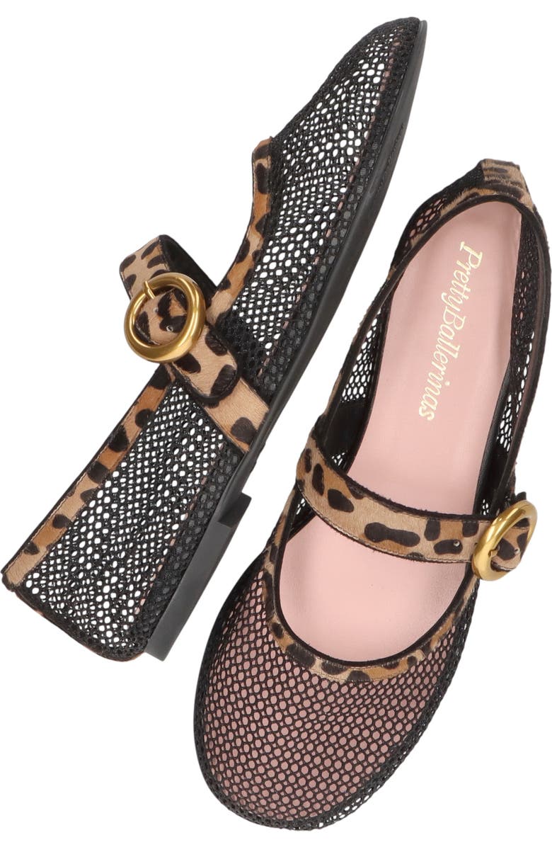 Pretty Ballerinas Mesh Buckle Mary Jane, Alternate, color, Black