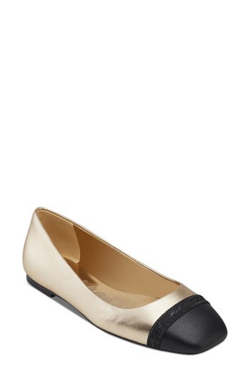 Karl Lagerfeld Paris Zayne Cap Toe Flat In Multi