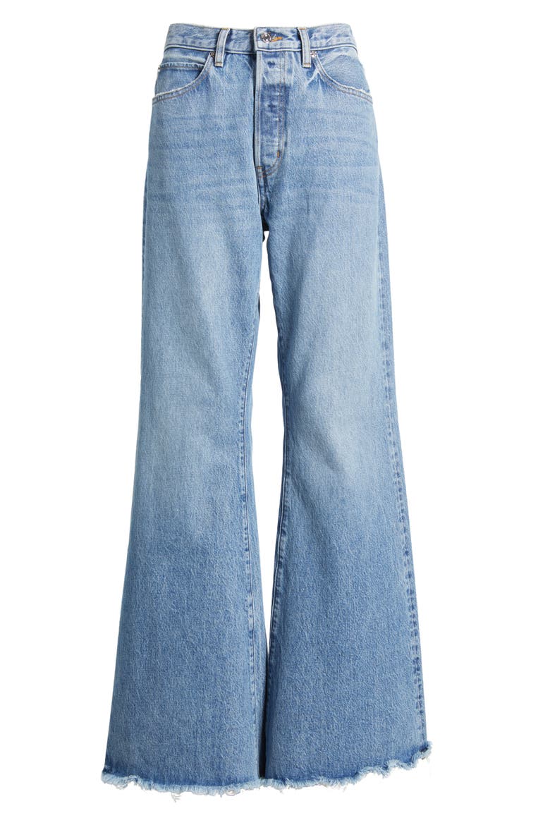 The Lax Frayed High Waist Flare Jeans, Alternate, color, ALDERTON RAW FRAY