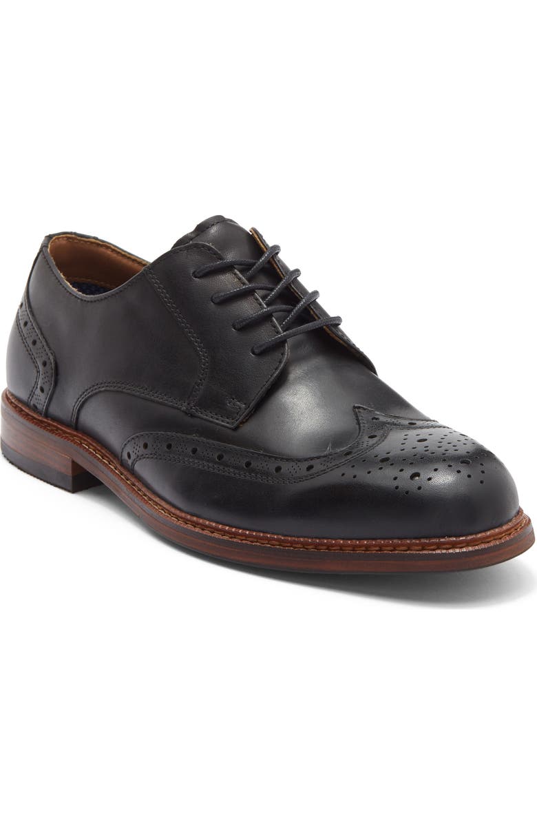 Steve Madden Eferm Wingtip Derby, Main, color, Black Leather