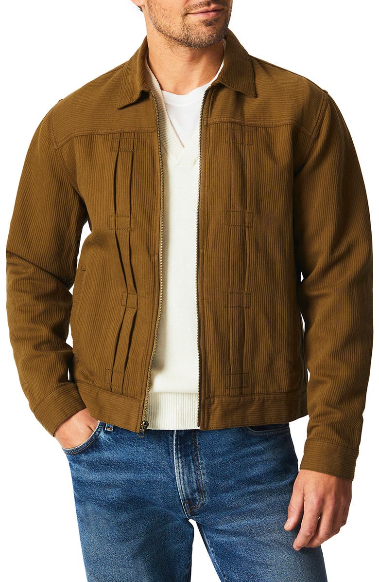 Billy Reid Linen Blend Cord Trucker Jacket, Main, color,