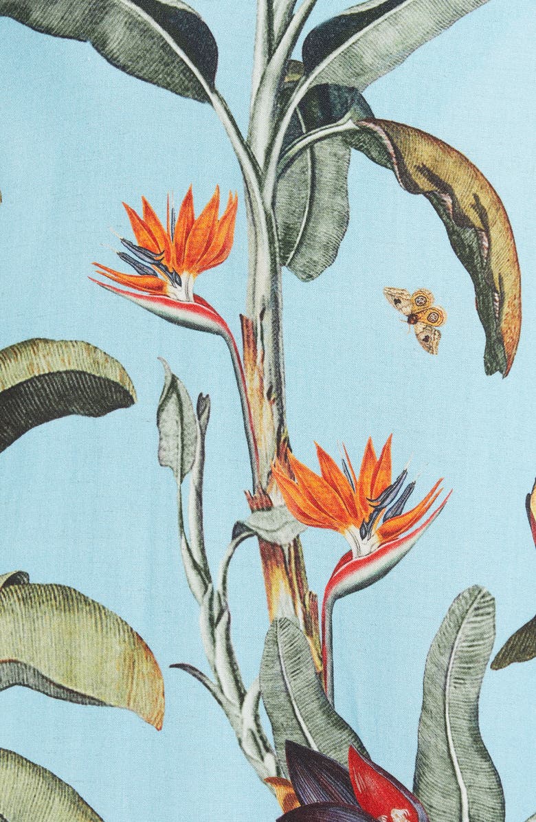 PatBO Tropical Long Sleeve Cutout Gown, Alternate, color,