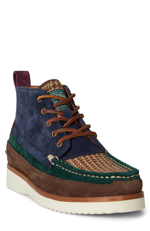Polo Ralph Lauren Mixed Ranger Work Boots Tweed Colorblock In Multi