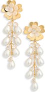 EYE CANDY LOS ANGELES Nicole Flower Faux Pearl Drop Earrings