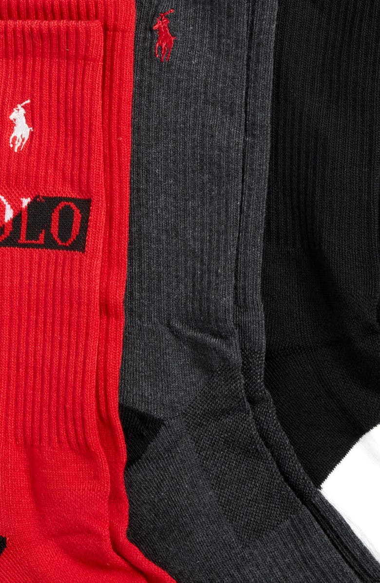 Polo Ralph Lauren Assorted 6-Pack Logo Crew Socks, Alternate, color,