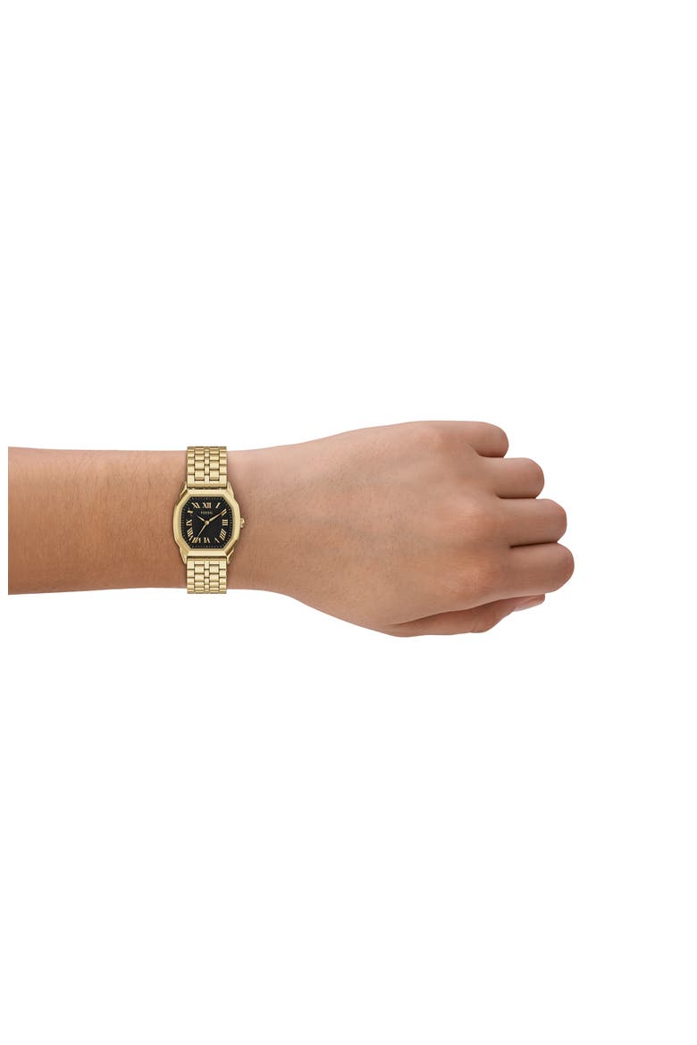 Harlow Bracelet Watch, 27mm, Alternate, color, GOLD/ BLACK
