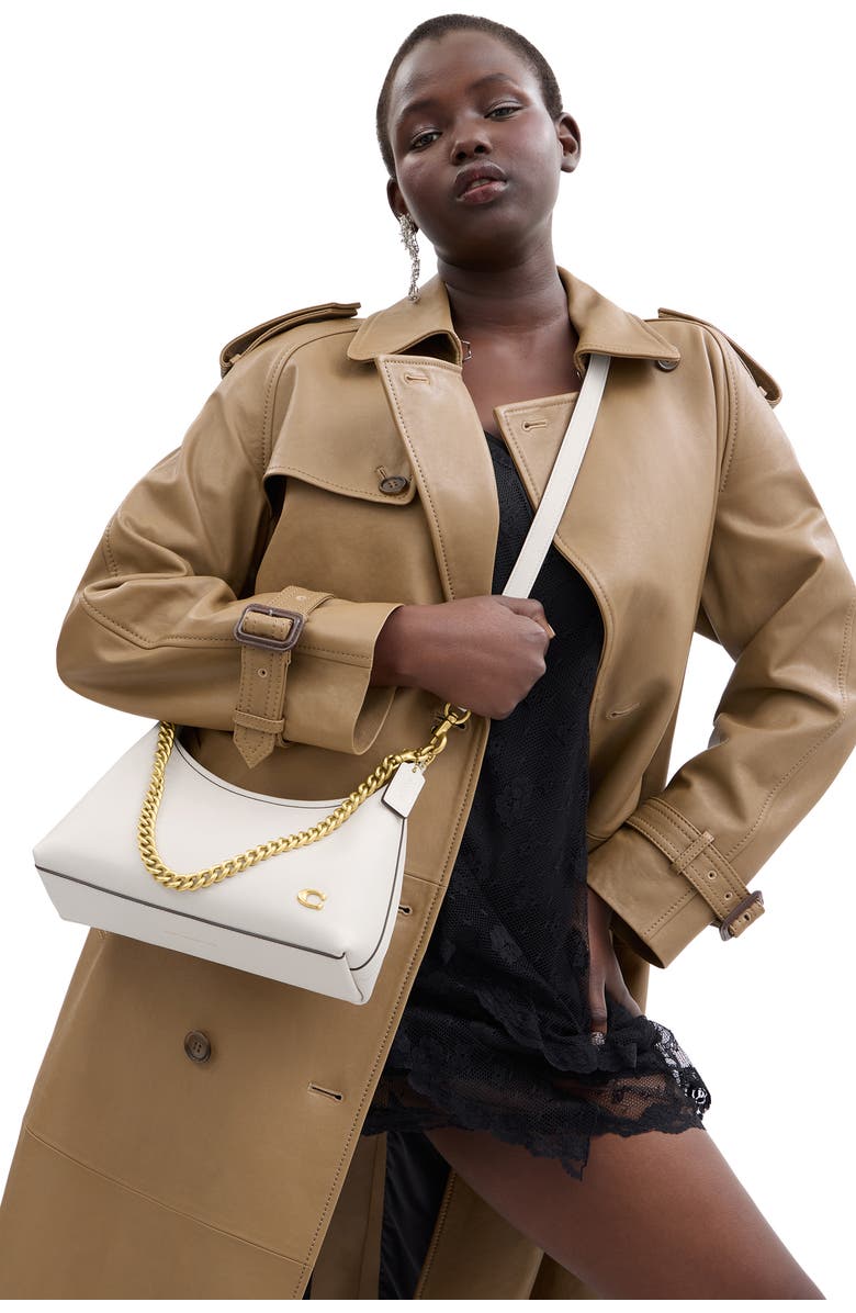 COACH Juliet 25 Glovetanned Leather Shoulder Bag, Alternate, color, B4/Chalk