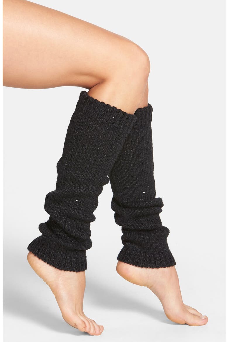 Sequin Leg Warmers, Main, color, BLACK