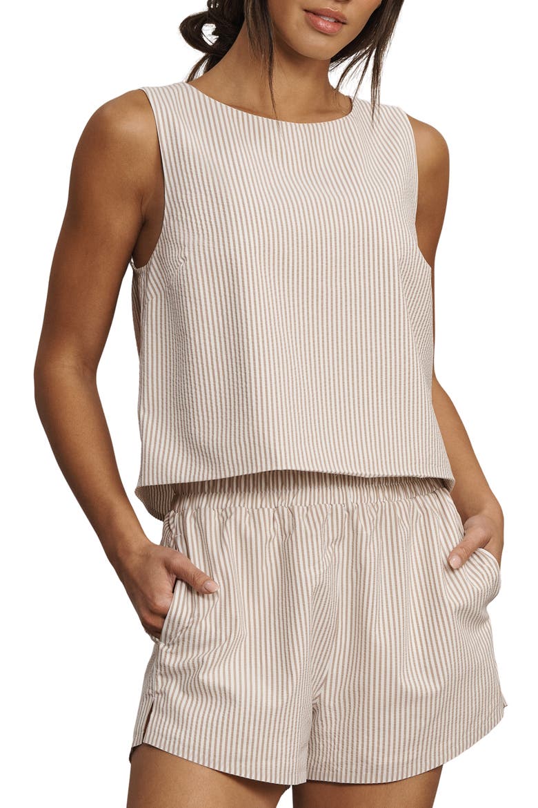 Saltair Boxy Tank, Main, color, TAUPE STRIPE