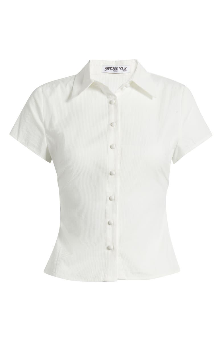 Princess Polly Lift Off Button-Up Shirt, Alternate, color, White