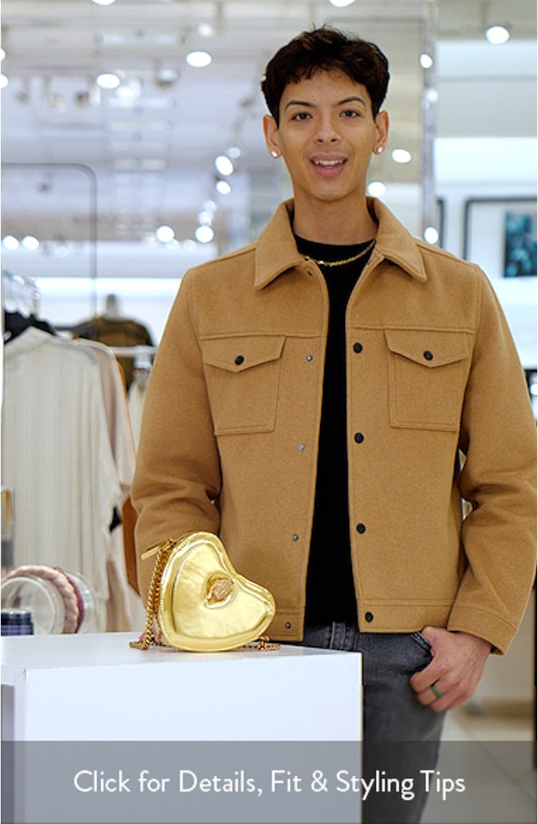 Kurt Geiger London Kensington Heart Metallic Leather Crossbody Bag