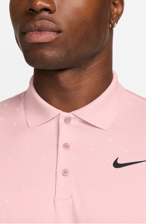 Nike Tour Dri-fit Golf Polo In Pink Bloom/black