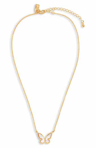 Kate Spade New York mother-of-pearl butterfly pendant necklace