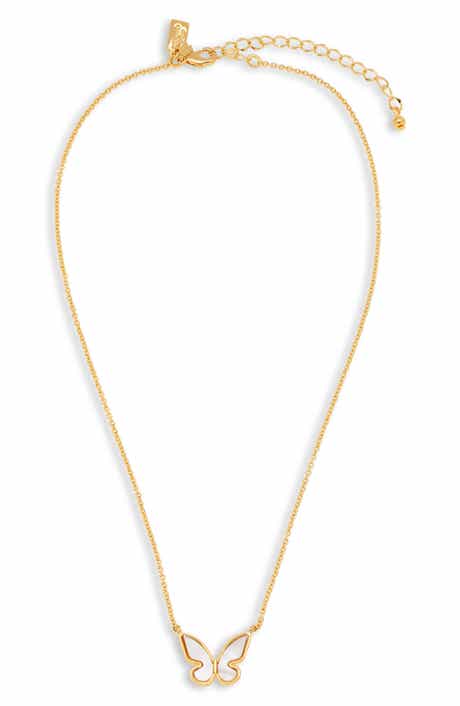 Kate Spade New York mother-of-pearl butterfly pendant necklace