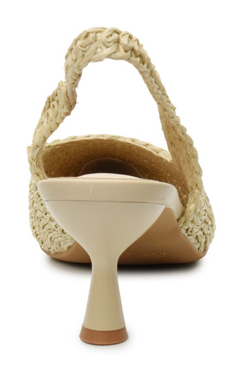 NICOLE MILLER NICOLE MILLER WOVEN RAFFIA SLINGBACK PUMP