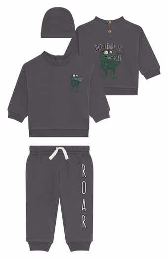 PL Baby by Petit Lem Football Sweatshirt, Joggers & Hat Set